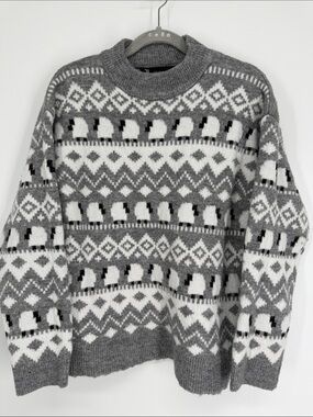 Jules & Leopold Knit Sheep Sweater Size Medium